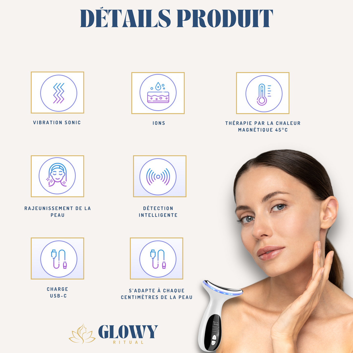 Appareil de Beauté LED et Micro-courants