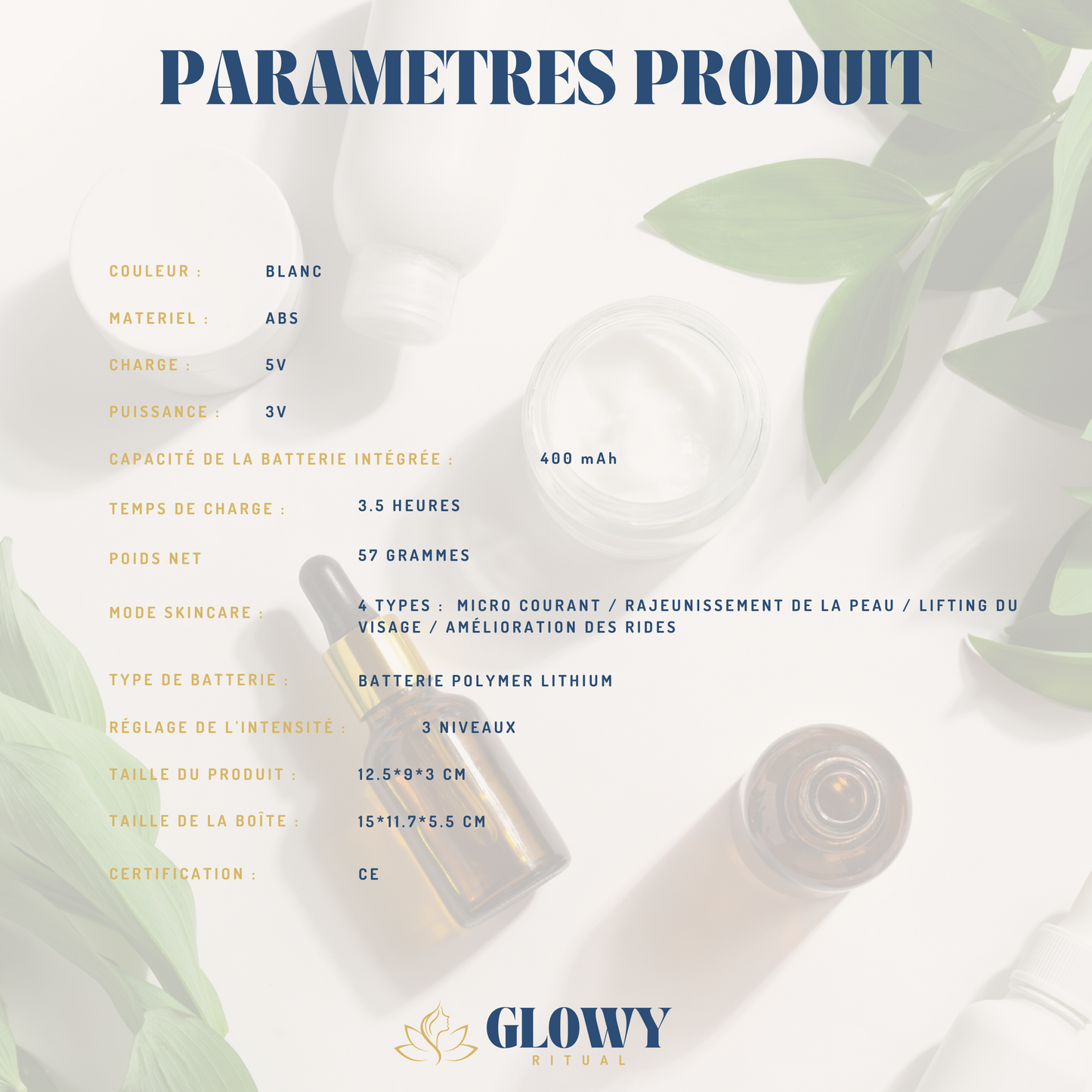 Appareil de Beauté LED et Micro-courants