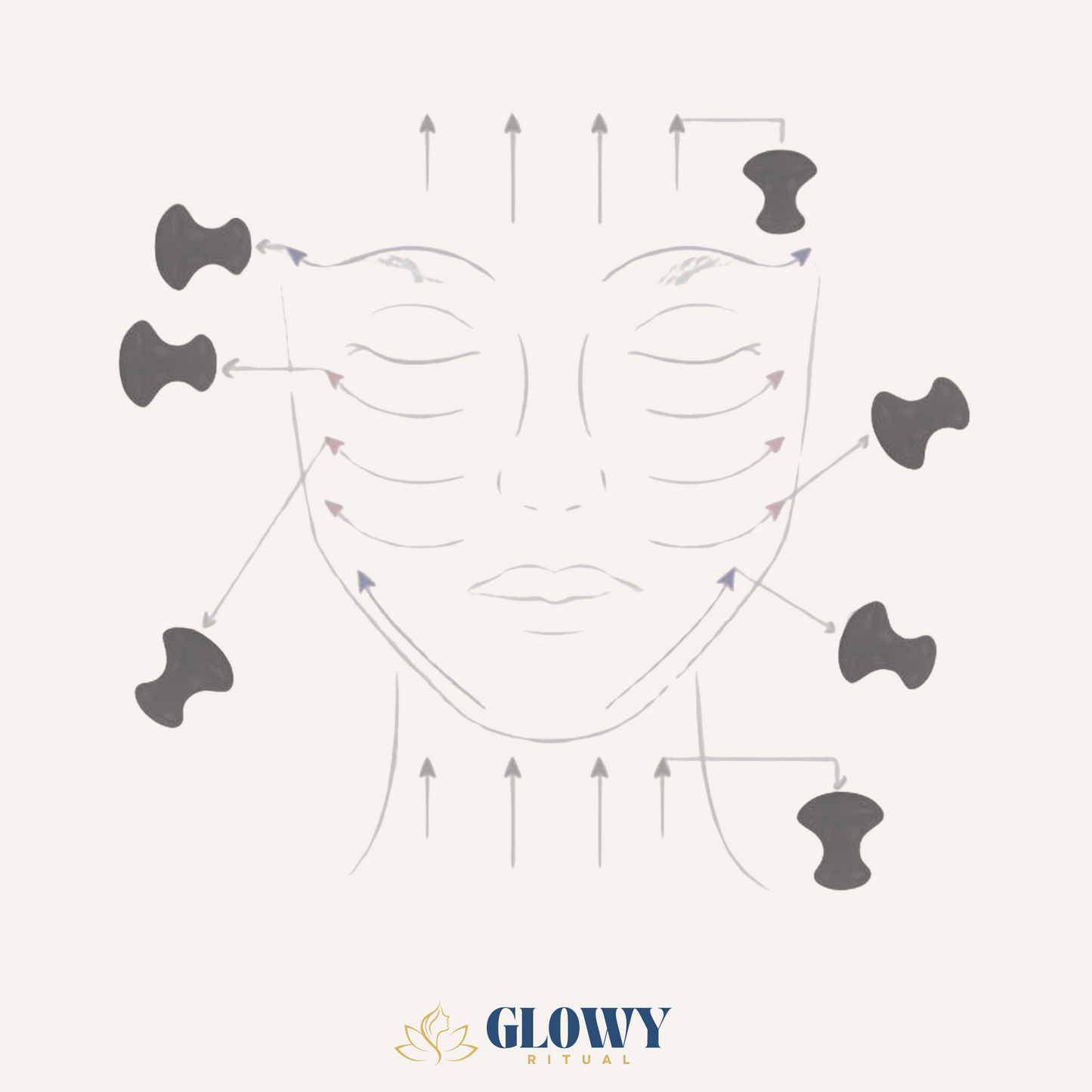 Véritable Gua Sha Champignons en Quartz Rose