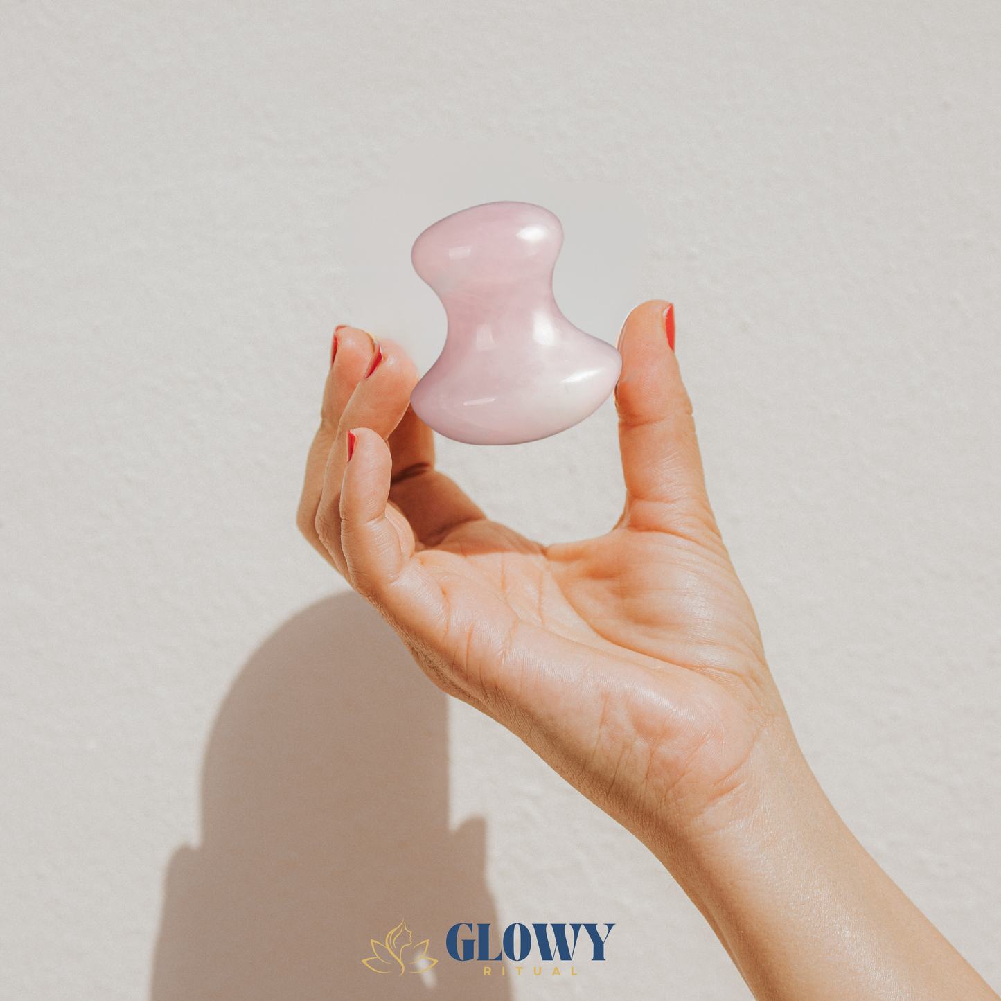 Véritable Gua Sha Champignons en Quartz Rose