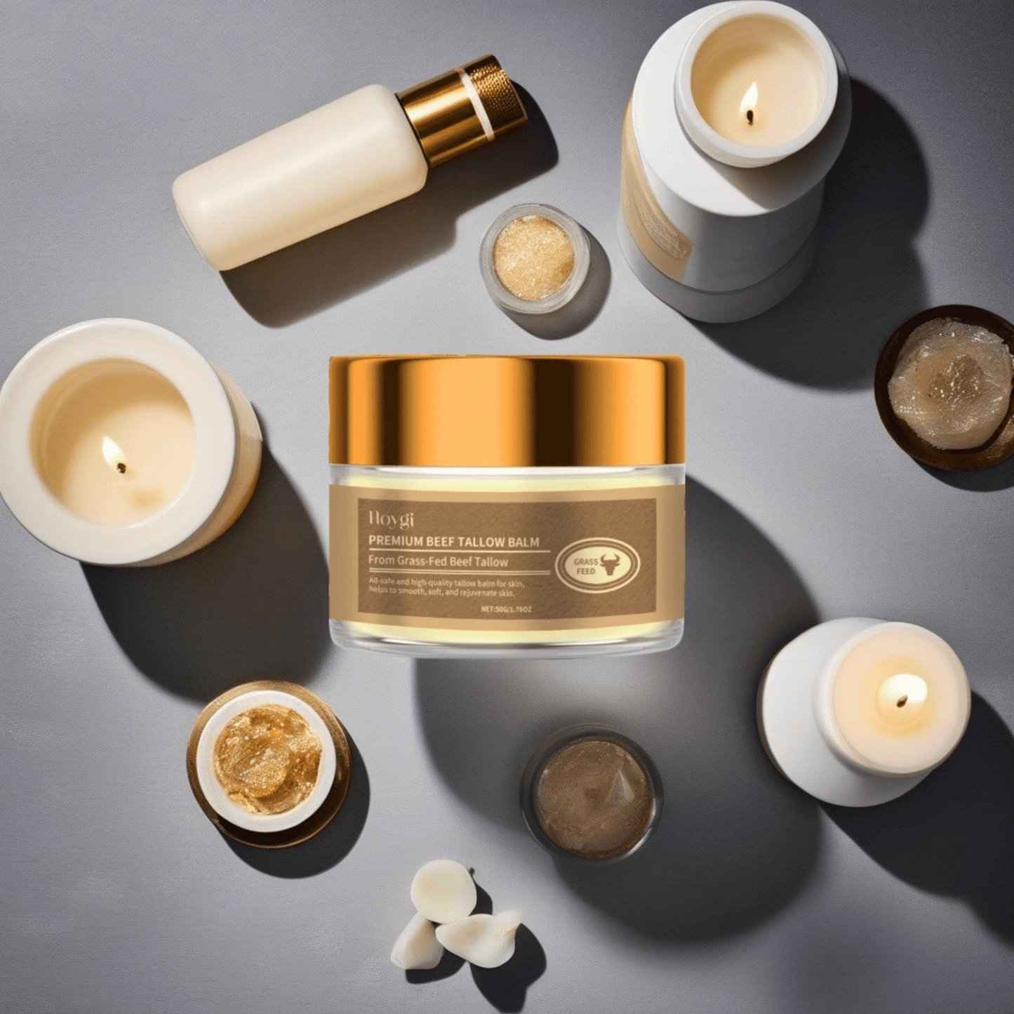 Baume Visage au Suif de Bœuf : Nutrition ancestrale & peau protégée - Glowyritual.com