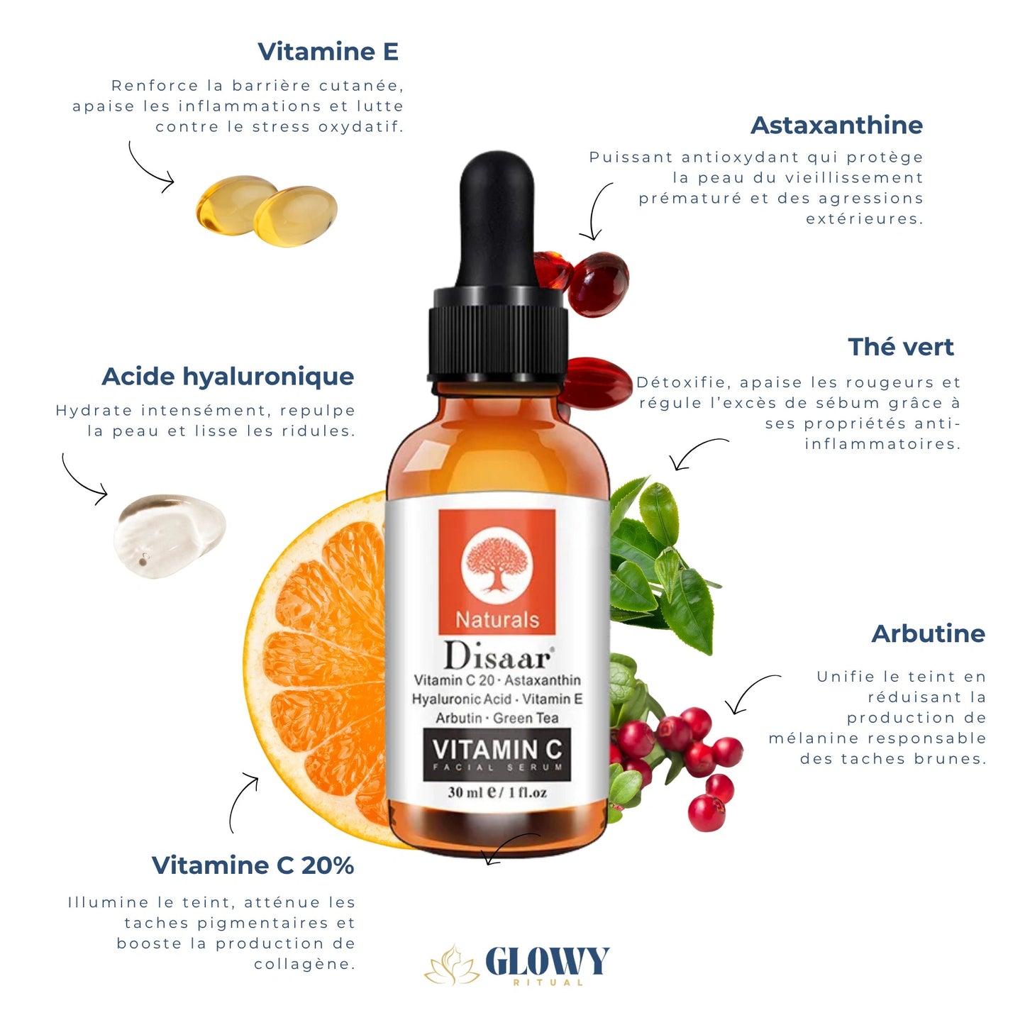 Sérum Éclat Vitamine C - Illumine & Protège - Glowyritual.com