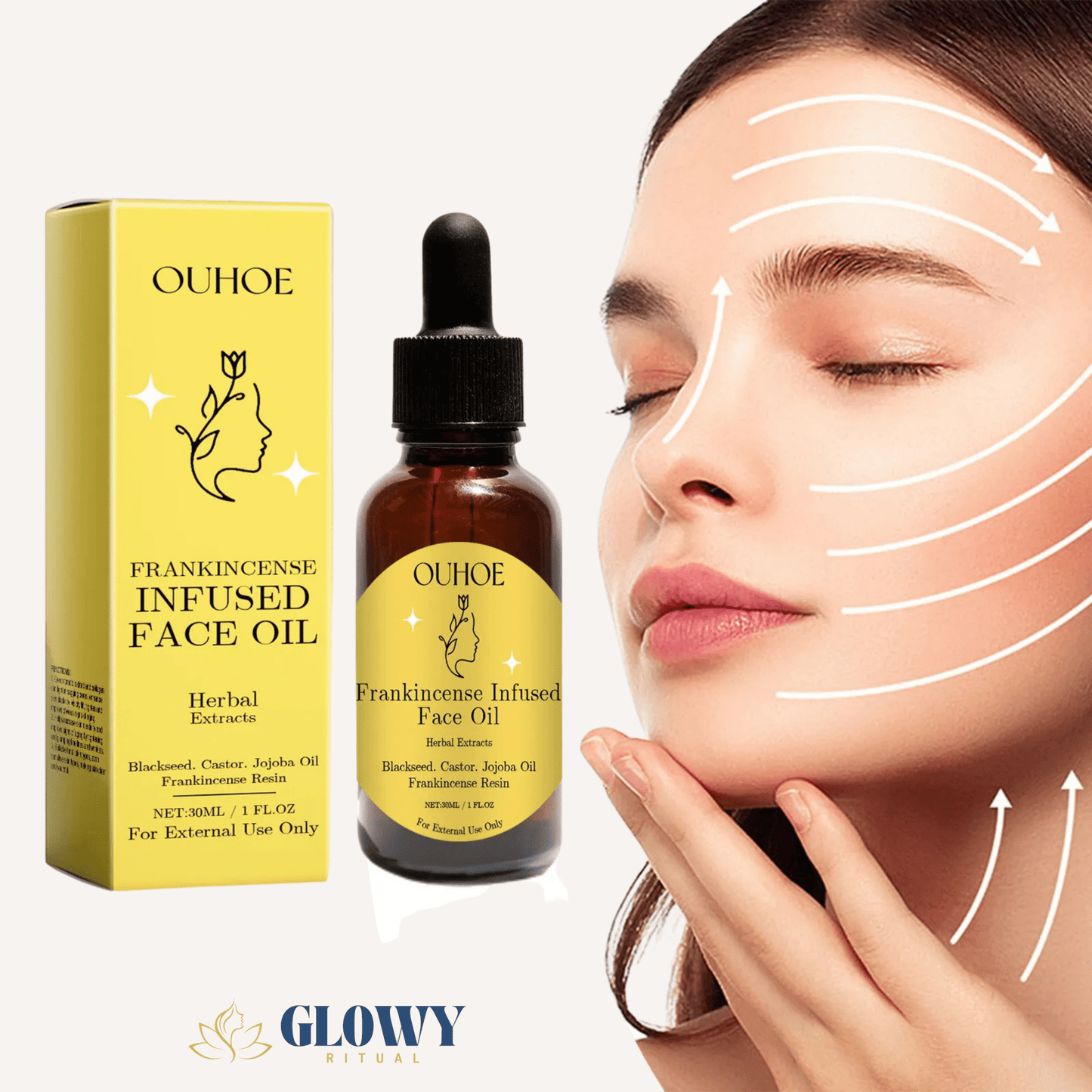 Sérum Nutrition Infusé à l'encens - Infusion Botanique & éclat naturel - Glowyritual.com