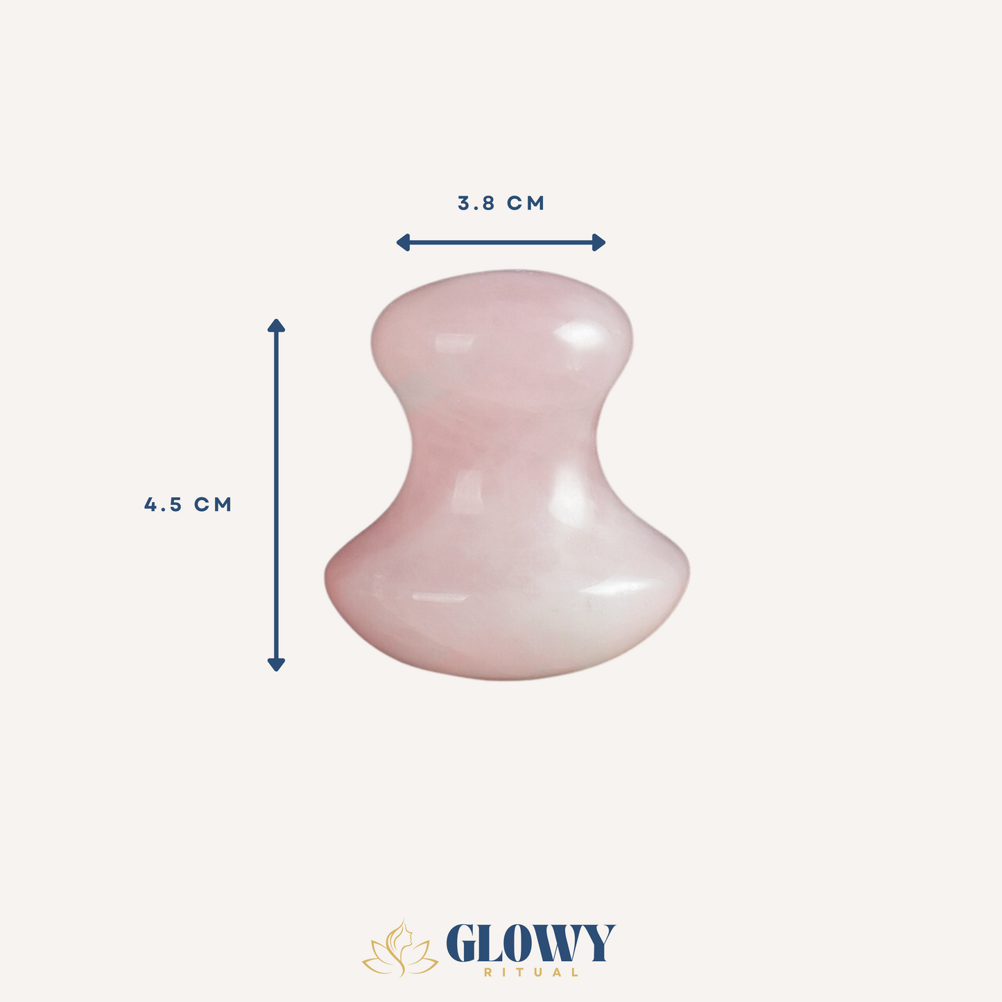 Gua Sha champignon - quartz rose