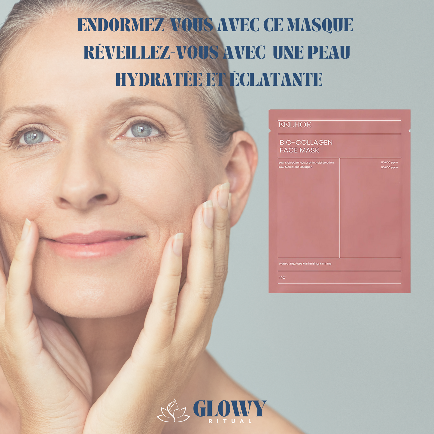 Masque facial au collagène