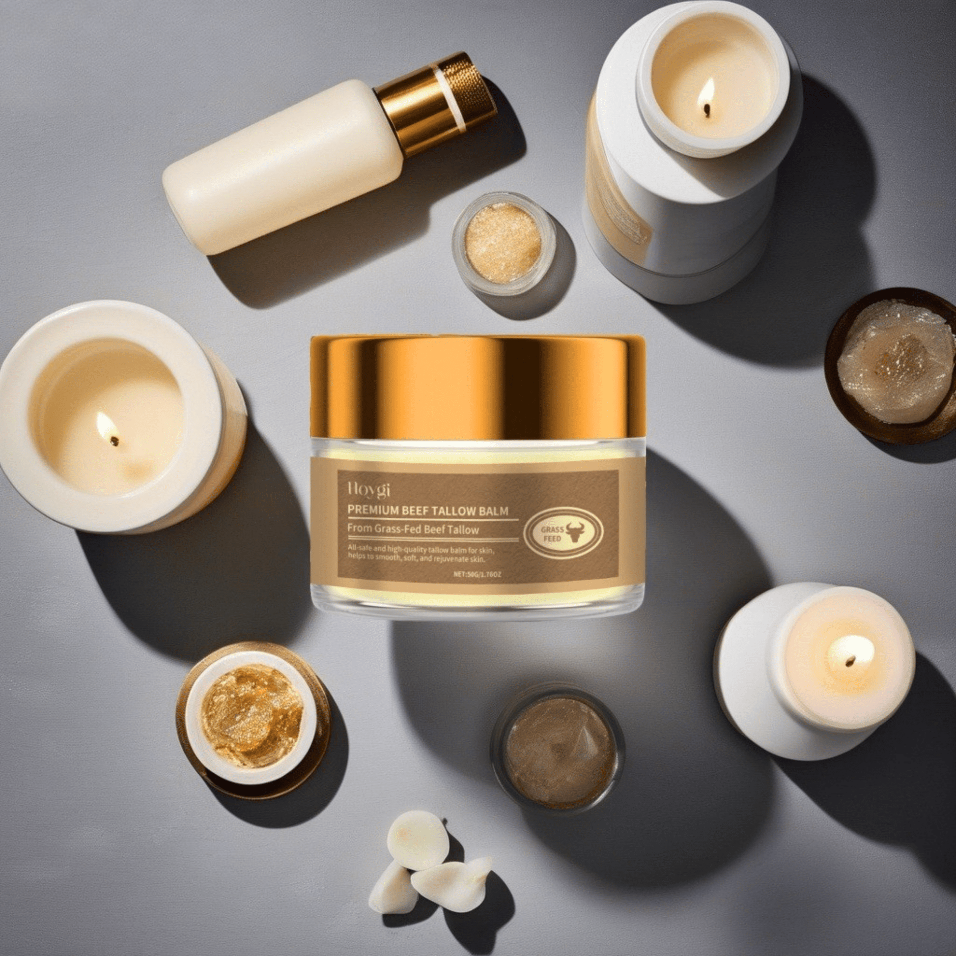 Baume Visage au Suif de Bœuf : Nutrition ancestrale & peau protégée - Glowyritual.com
