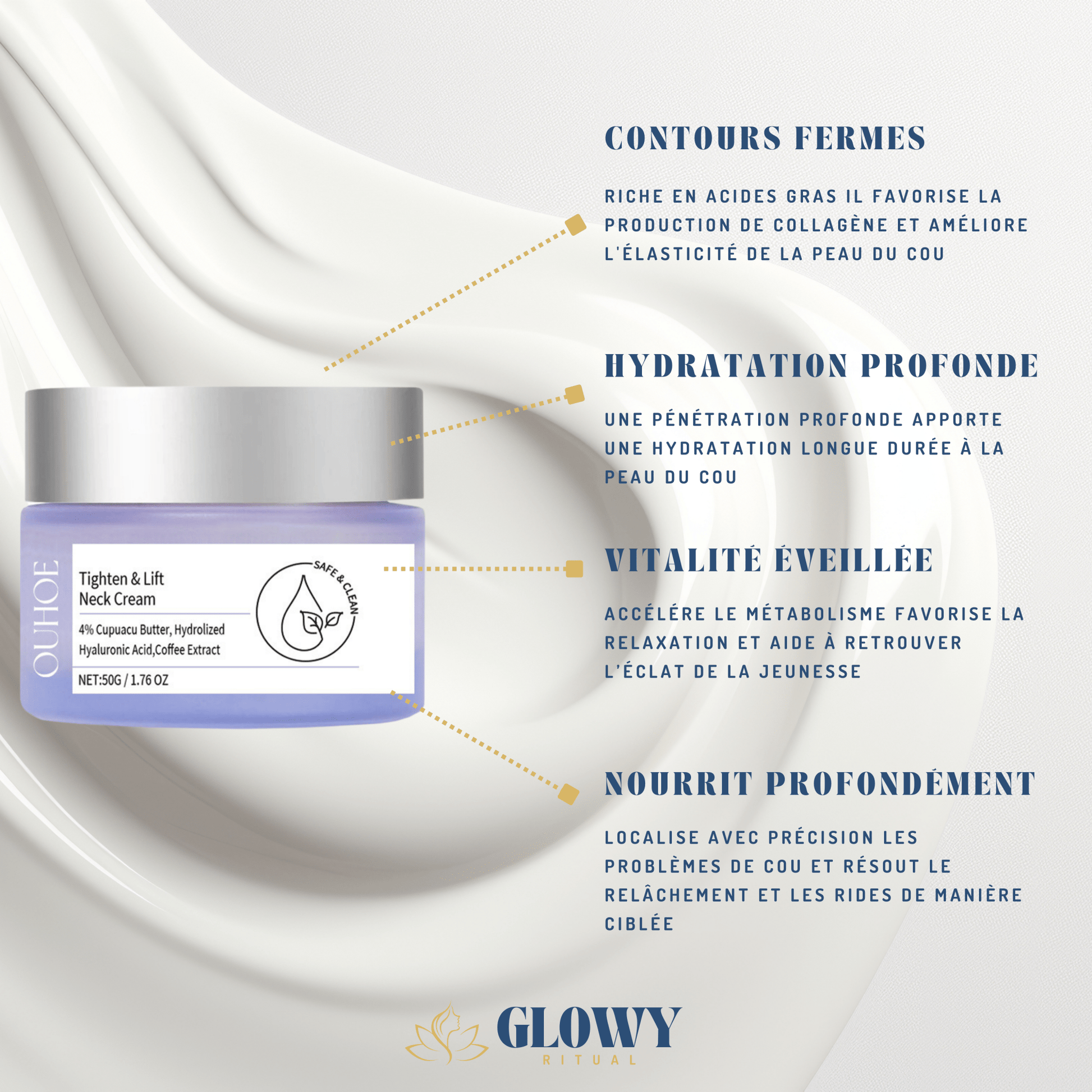 Crème Raffermissante Cou : Rituel Fermeté & Hydratation - Glowyritual.com