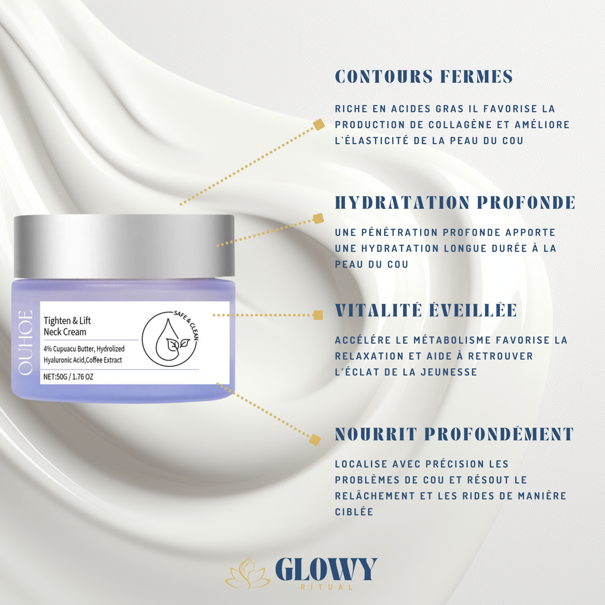 Crème Raffermissante Cou : Rituel Fermeté & Hydratation - Glowyritual.com