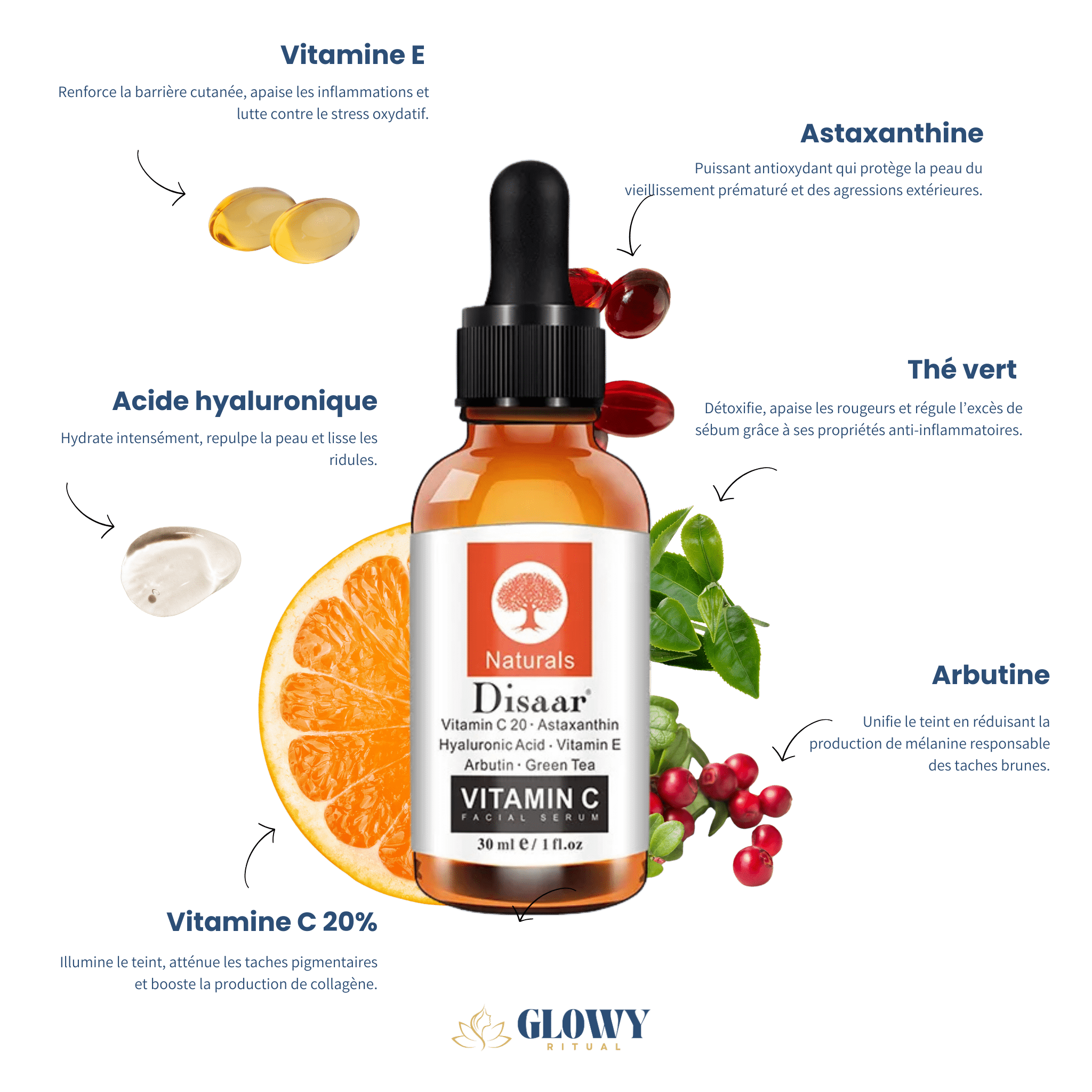 Sérum Éclat Vitamine C - Illumine & Protège - Glowyritual.com